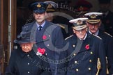 Remembrance Sunday at the Cenotaph in London 2014: Members of the Royal Family emerging from the Foreign- and Commonwealth Office - HM The Queen, HM The Duke of Edinburgh, HRH The Duke of Cambridge and HRH The Prince of Wales.
Press stand opposite the Foreign Office building, Whitehall, London SW1,
London,
Greater London,
United Kingdom,
on 09 November 2014 at 10:58, image #141