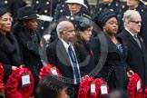 Remembrance Sunday at the Cenotaph in London 2014: The High Commissioner of Lesotho, the High Commissioner of Botswana, the High Commissioner of Guyana, the High Commissioner of Singapore, the High Commissioner of Zambia and and the High Commissioner of Malta with their wreaths at the Cenotaph.
Press stand opposite the Foreign Office building, Whitehall, London SW1,
London,
Greater London,
United Kingdom,
on 09 November 2014 at 11:03, image #175