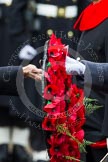 Remembrance Sunday at the Cenotaph in London 2014: The handing over of a wreath - Lieutenant James Benbow, Royal Navy, and HRH The Duke of Cambridge.
Press stand opposite the Foreign Office building, Whitehall, London SW1,
London,
Greater London,
United Kingdom,
on 09 November 2014 at 11:05, image #202