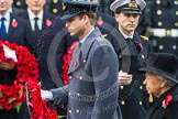 Remembrance Sunday at the Cenotaph in London 2014: HRH The Duke of Cambridge walking towards the Cenotaph with his wreath.
Press stand opposite the Foreign Office building, Whitehall, London SW1,
London,
Greater London,
United Kingdom,
on 09 November 2014 at 11:05, image #203