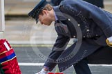 Remembrance Sunday at the Cenotaph in London 2014: HRH The Duke of Cambridge laying his wreath at the Cenotaph.
Press stand opposite the Foreign Office building, Whitehall, London SW1,
London,
Greater London,
United Kingdom,
on 09 November 2014 at 11:05, image #204