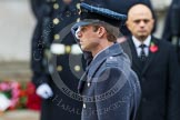 Remembrance Sunday at the Cenotaph in London 2014: HRH The Duke of Cambridge saluting at the Cenotaph.
Press stand opposite the Foreign Office building, Whitehall, London SW1,
London,
Greater London,
United Kingdom,
on 09 November 2014 at 11:05, image #205