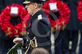 Remembrance Sunday at the Cenotaph in London 2014: HRH The Duke of York walking towards the Cenotaph with his wreath.
Press stand opposite the Foreign Office building, Whitehall, London SW1,
London,
Greater London,
United Kingdom,
on 09 November 2014 at 11:05, image #207