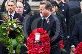Remembrance Sunday at the Cenotaph in London 2014: Prime Minister David Cameron walking towards the Cenotaph with his wreath..
Press stand opposite the Foreign Office building, Whitehall, London SW1,
London,
Greater London,
United Kingdom,
on 09 November 2014 at 11:06, image #217