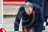 Remembrance Sunday at the Cenotaph in London 2014: The leader of the Democratic Unionist Party, Nigel Dodds, laying his wreath at the Cenotaph.
Press stand opposite the Foreign Office building, Whitehall, London SW1,
London,
Greater London,
United Kingdom,
on 09 November 2014 at 11:08, image #231