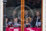 Remembrance Sunday at the Cenotaph in London 2014: Guests watching the service from inside the Foreign- and Commonwealth Office.
Press stand opposite the Foreign Office building, Whitehall, London SW1,
London,
Greater London,
United Kingdom,
on 09 November 2014 at 11:18, image #287