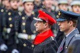 Remembrance Sunday at the Cenotaph in London 2014: HRH The Earl of Wessex and HRH The Duke of Cambridge during the service.
Press stand opposite the Foreign Office building, Whitehall, London SW1,
London,
Greater London,
United Kingdom,
on 09 November 2014 at 11:21, image #290