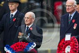 Remembrance Sunday at the Cenotaph in London 2014: The representative of the Royal Navy Association and Patrick Mitford-Slade for the Royal Commonwealth Ex-Services League.
Press stand opposite the Foreign Office building, Whitehall, London SW1,
London,
Greater London,
United Kingdom,
on 09 November 2014 at 11:26, image #305