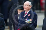 Remembrance Sunday at the Cenotaph in London 2014: A representative of the Royal Air Force Association.
Press stand opposite the Foreign Office building, Whitehall, London SW1,
London,
Greater London,
United Kingdom,
on 09 November 2014 at 11:26, image #308