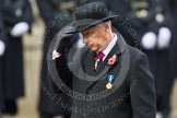 Remembrance Sunday at the Cenotaph in London 2014: Vice Admiral Peter Wilkinson, President of the Royal British Legion, after laying his wreath at the Cenotaph.
Press stand opposite the Foreign Office building, Whitehall, London SW1,
London,
Greater London,
United Kingdom,
on 09 November 2014 at 11:27, image #312