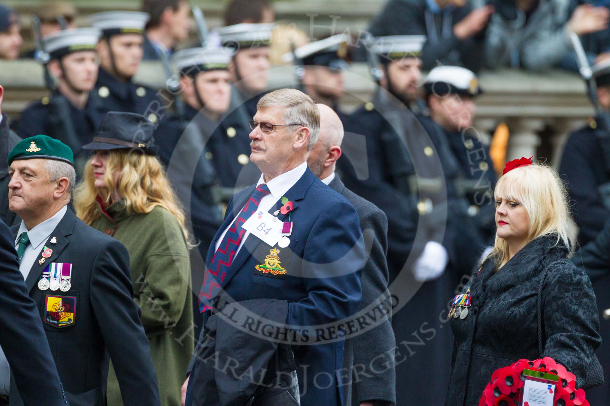 Remembrance Sunday at the Cenotaph 2015: Group B4, Royal Artillery Association.
Cenotaph, Whitehall, London SW1,
London,
Greater London,
United Kingdom,
on 08 November 2015 at 11:36, image #34