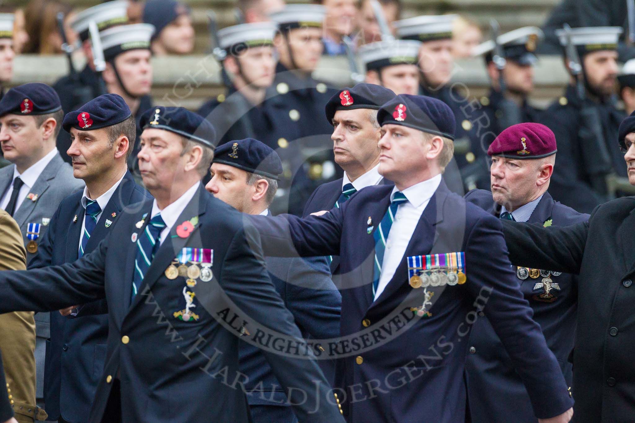 Remembrance Sunday at the Cenotaph 2015: Group B8, Royal Signals Association.
Cenotaph, Whitehall, London SW1,
London,
Greater London,
United Kingdom,
on 08 November 2015 at 11:37, image #66