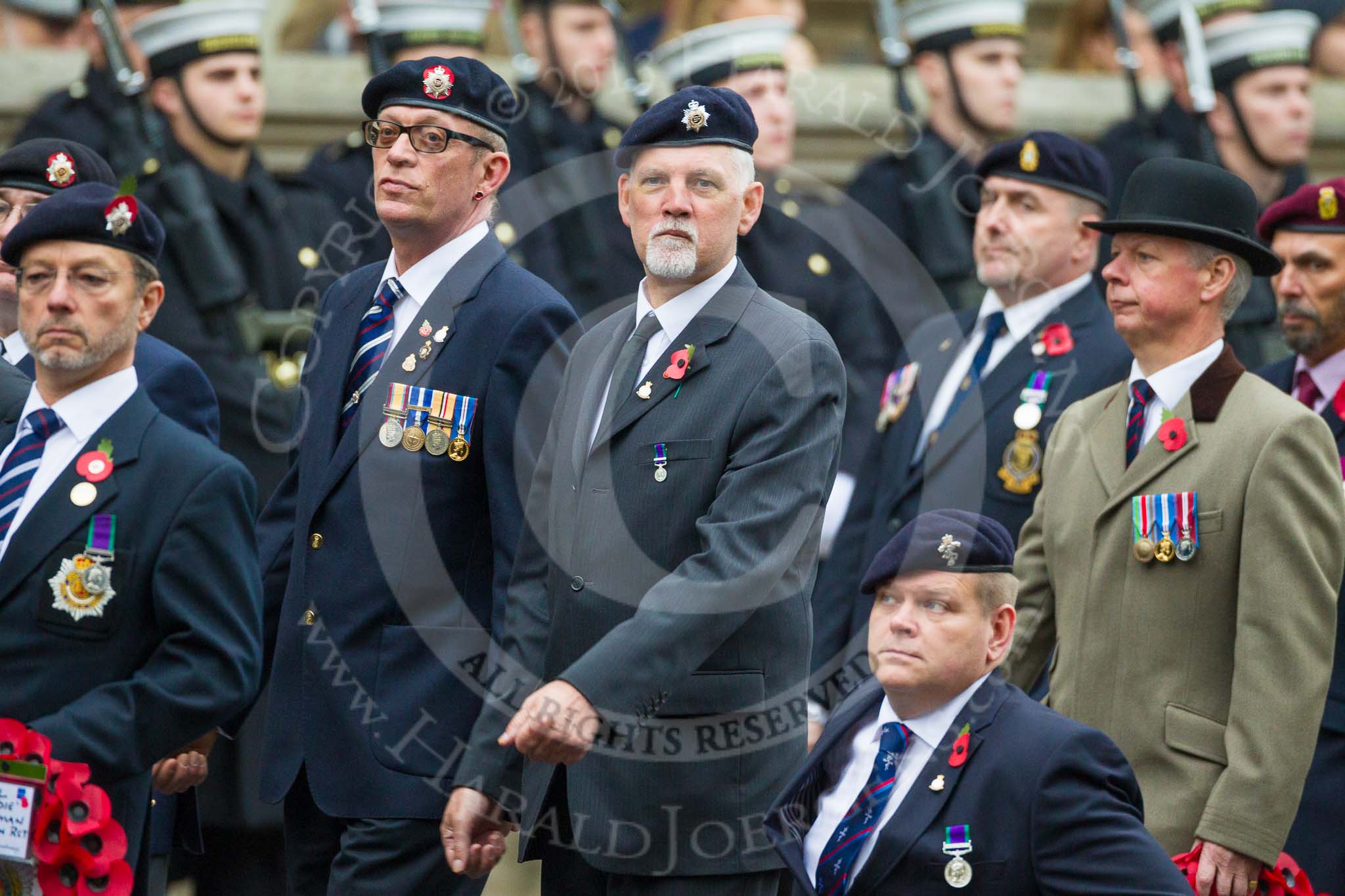 Remembrance Sunday at the Cenotaph 2015: Group B10, Royal Army Service Corps & Royal Corps of Transport Association, and B11, B11 RAOC Association.
Cenotaph, Whitehall, London SW1,
London,
Greater London,
United Kingdom,
on 08 November 2015 at 11:38, image #89