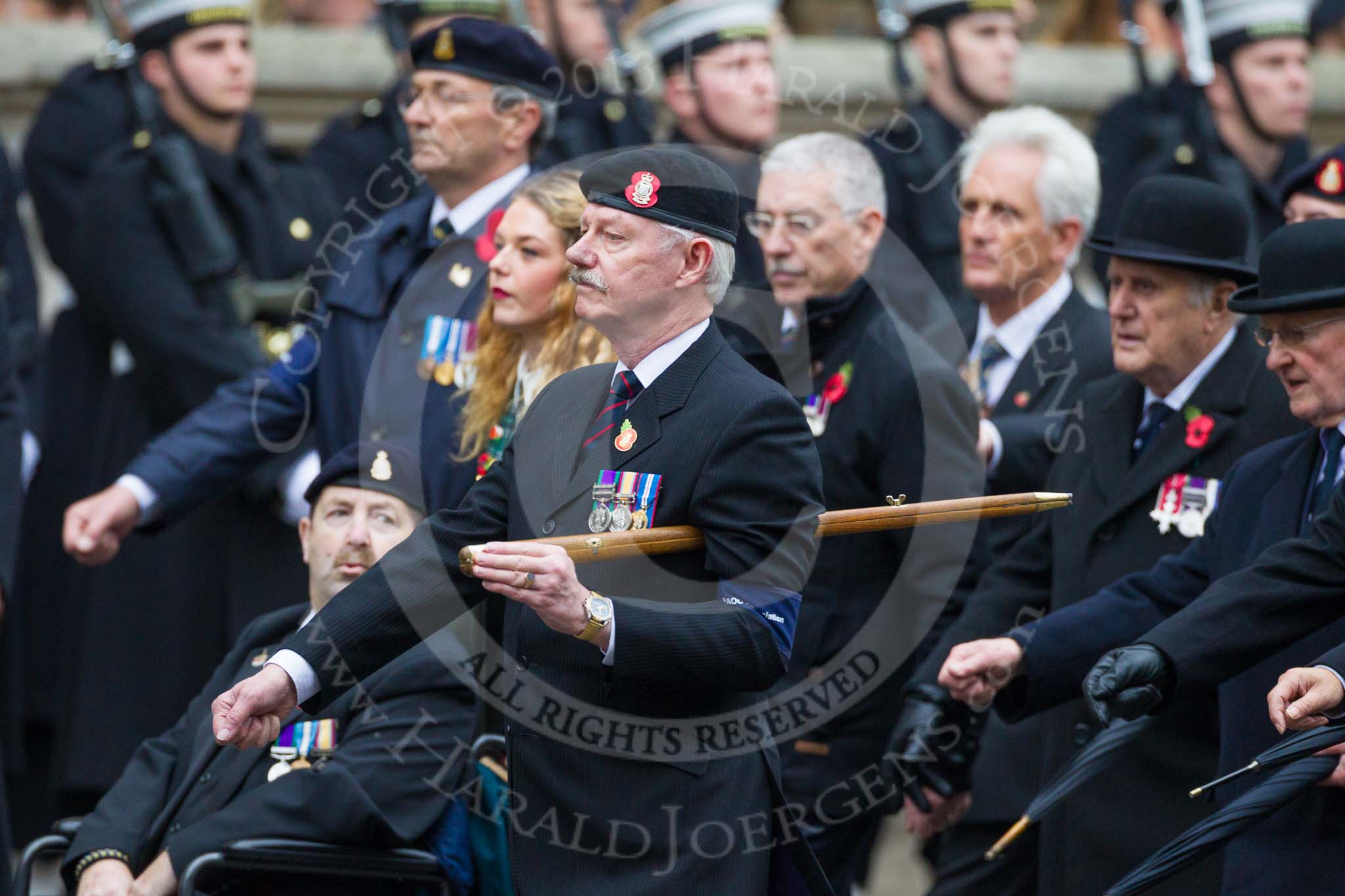Remembrance Sunday at the Cenotaph 2015: Group B12, Army Catering Corps Association.
Cenotaph, Whitehall, London SW1,
London,
Greater London,
United Kingdom,
on 08 November 2015 at 11:38, image #95