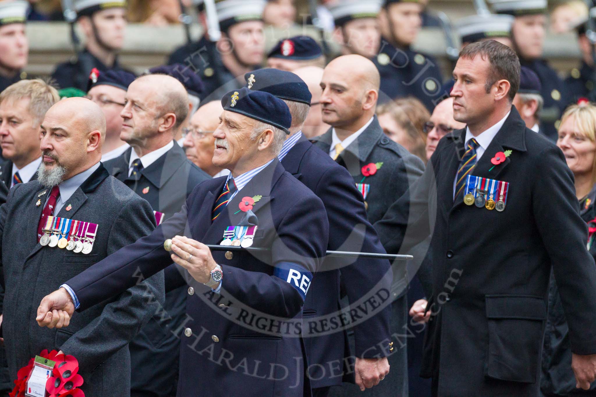 Remembrance Sunday at the Cenotaph 2015: Group B15, Royal Electrical & Mechanical Engineers Association.
Cenotaph, Whitehall, London SW1,
London,
Greater London,
United Kingdom,
on 08 November 2015 at 11:39, image #124
