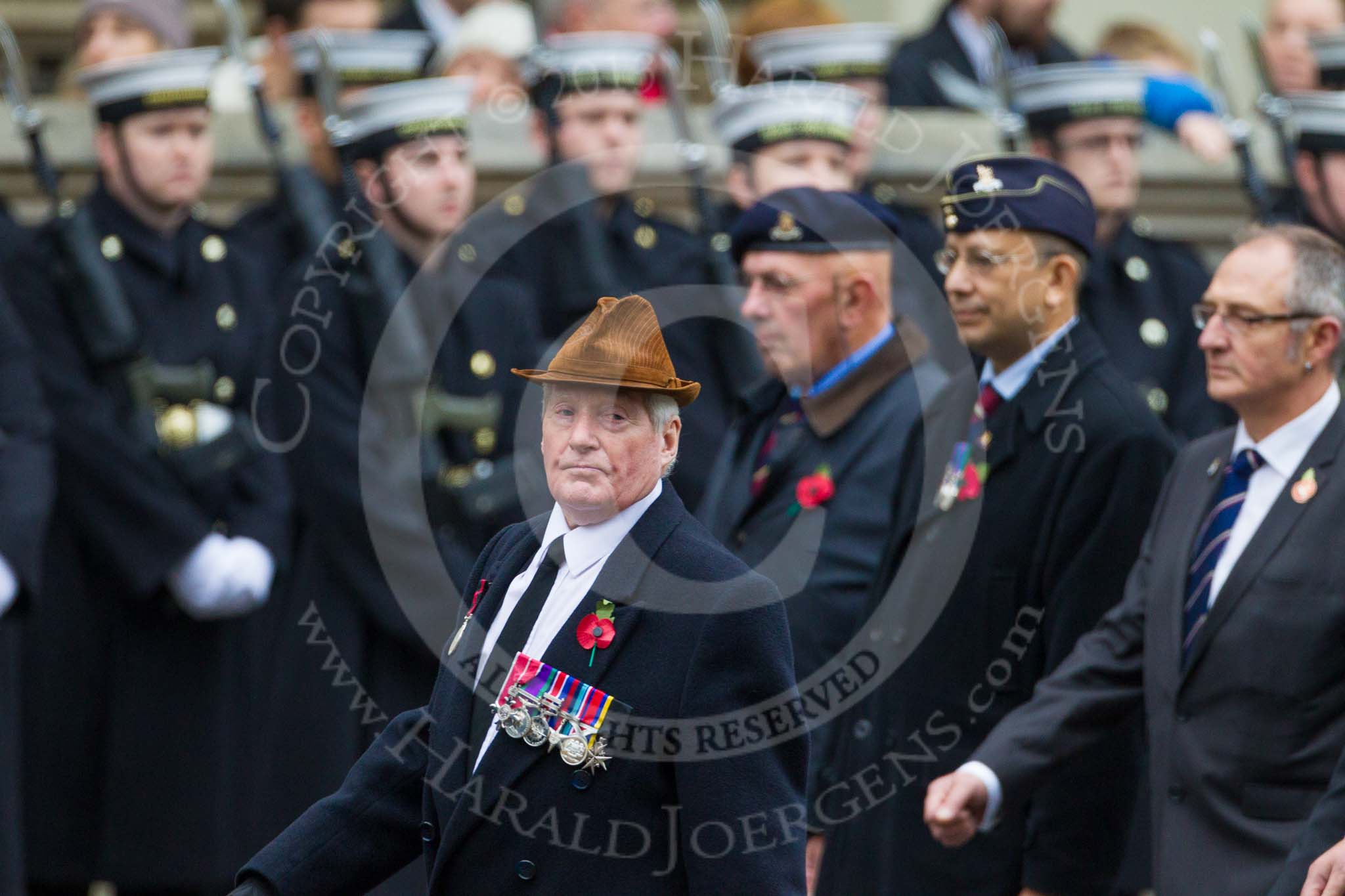 Remembrance Sunday at the Cenotaph 2015: Group B17, The RAEC and ETS Branch Association.
Cenotaph, Whitehall, London SW1,
London,
Greater London,
United Kingdom,
on 08 November 2015 at 11:40, image #141