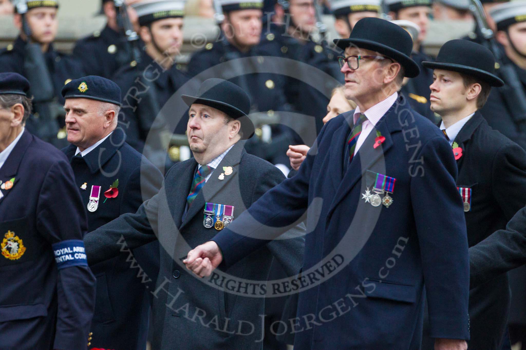 Remembrance Sunday at the Cenotaph 2015: Group B19, Royal Army Veterinary Corps & Royal Army Dental Corps.
Cenotaph, Whitehall, London SW1,
London,
Greater London,
United Kingdom,
on 08 November 2015 at 11:40, image #150