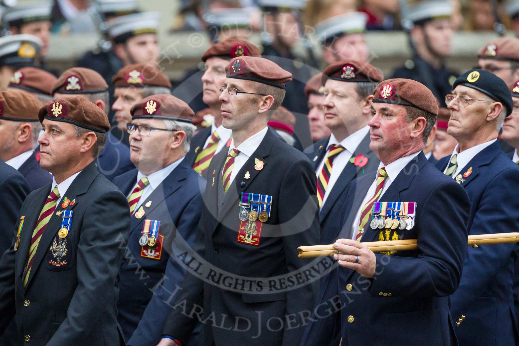 Remembrance Sunday at the Cenotaph 2015: Group B25, Kings Royal Hussars Regimental Association.
Cenotaph, Whitehall, London SW1,
London,
Greater London,
United Kingdom,
on 08 November 2015 at 11:41, image #193