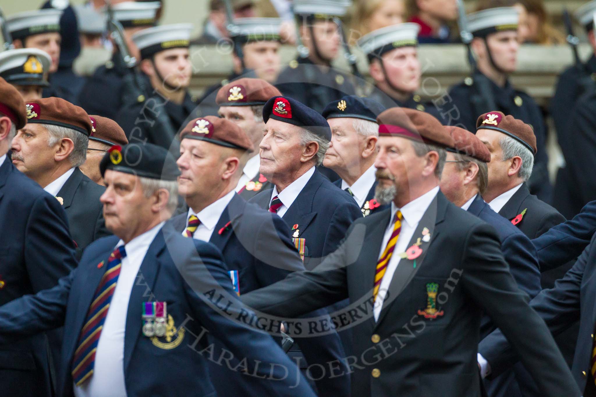 Remembrance Sunday at the Cenotaph 2015: Group B25, Kings Royal Hussars Regimental Association.
Cenotaph, Whitehall, London SW1,
London,
Greater London,
United Kingdom,
on 08 November 2015 at 11:41, image #202