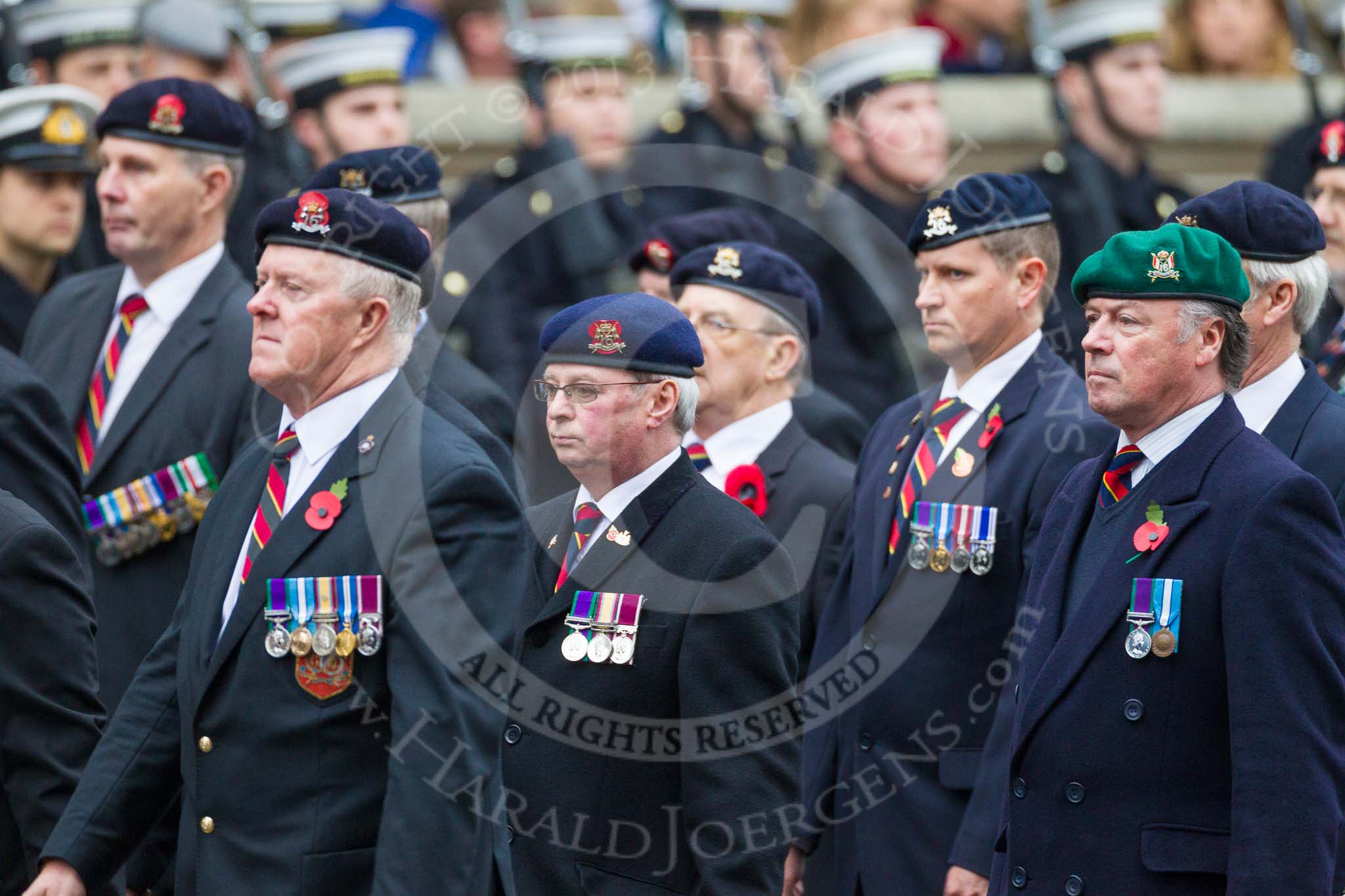 Remembrance Sunday at the Cenotaph 2015: Group B26, 16/5th Queen's Royal Lancers.
Cenotaph, Whitehall, London SW1,
London,
Greater London,
United Kingdom,
on 08 November 2015 at 11:41, image #208