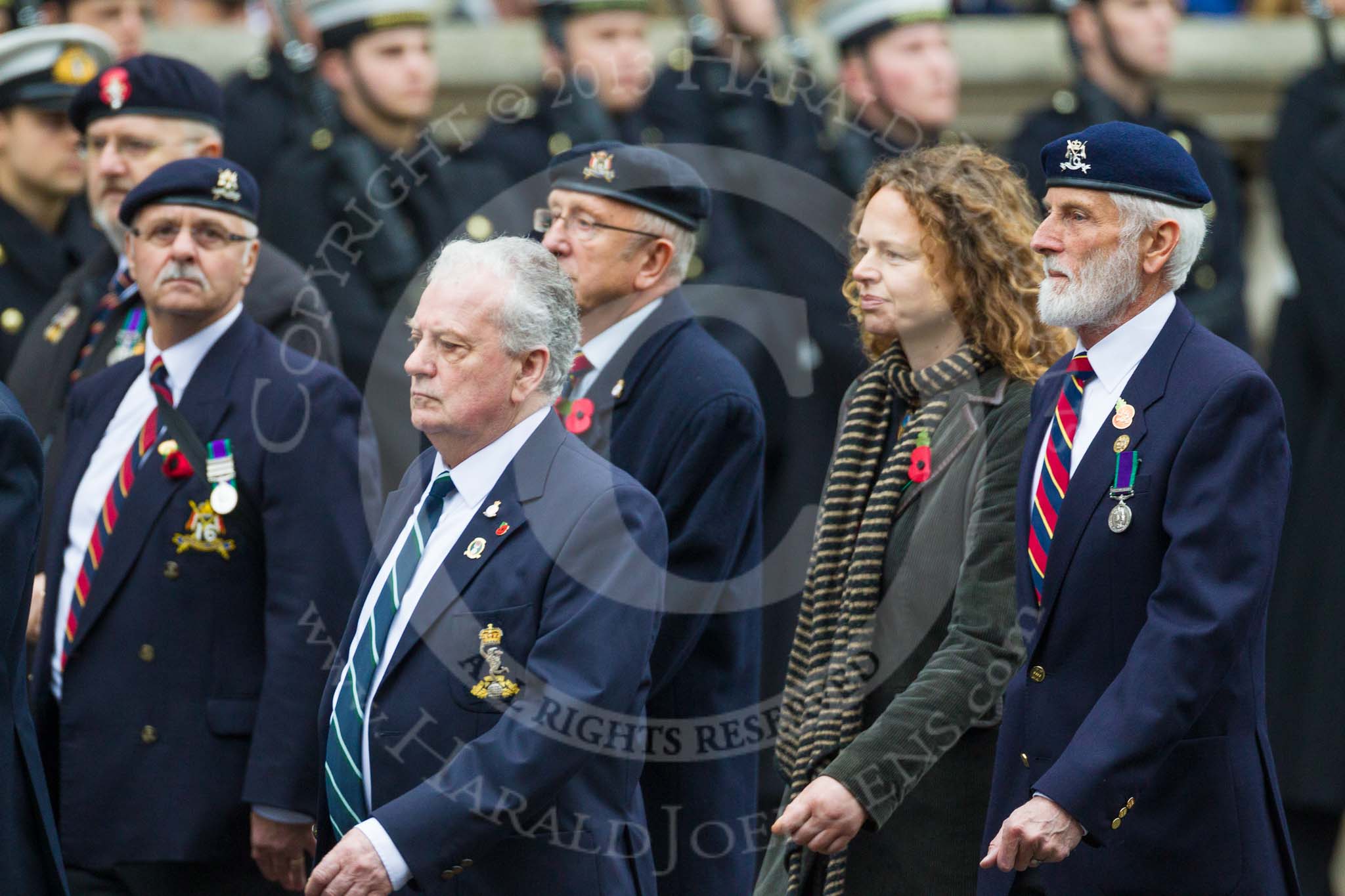 Remembrance Sunday at the Cenotaph 2015: Group B26, 16/5th Queen's Royal Lancers.
Cenotaph, Whitehall, London SW1,
London,
Greater London,
United Kingdom,
on 08 November 2015 at 11:41, image #210