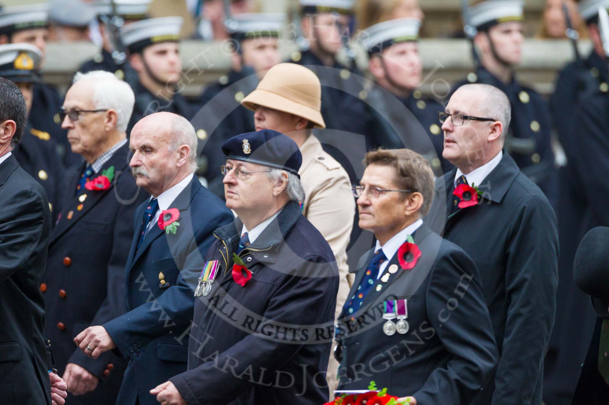 Remembrance Sunday at the Cenotaph 2015: Group B30, Association of Ammunition Technicians.
Cenotaph, Whitehall, London SW1,
London,
Greater London,
United Kingdom,
on 08 November 2015 at 11:42, image #234