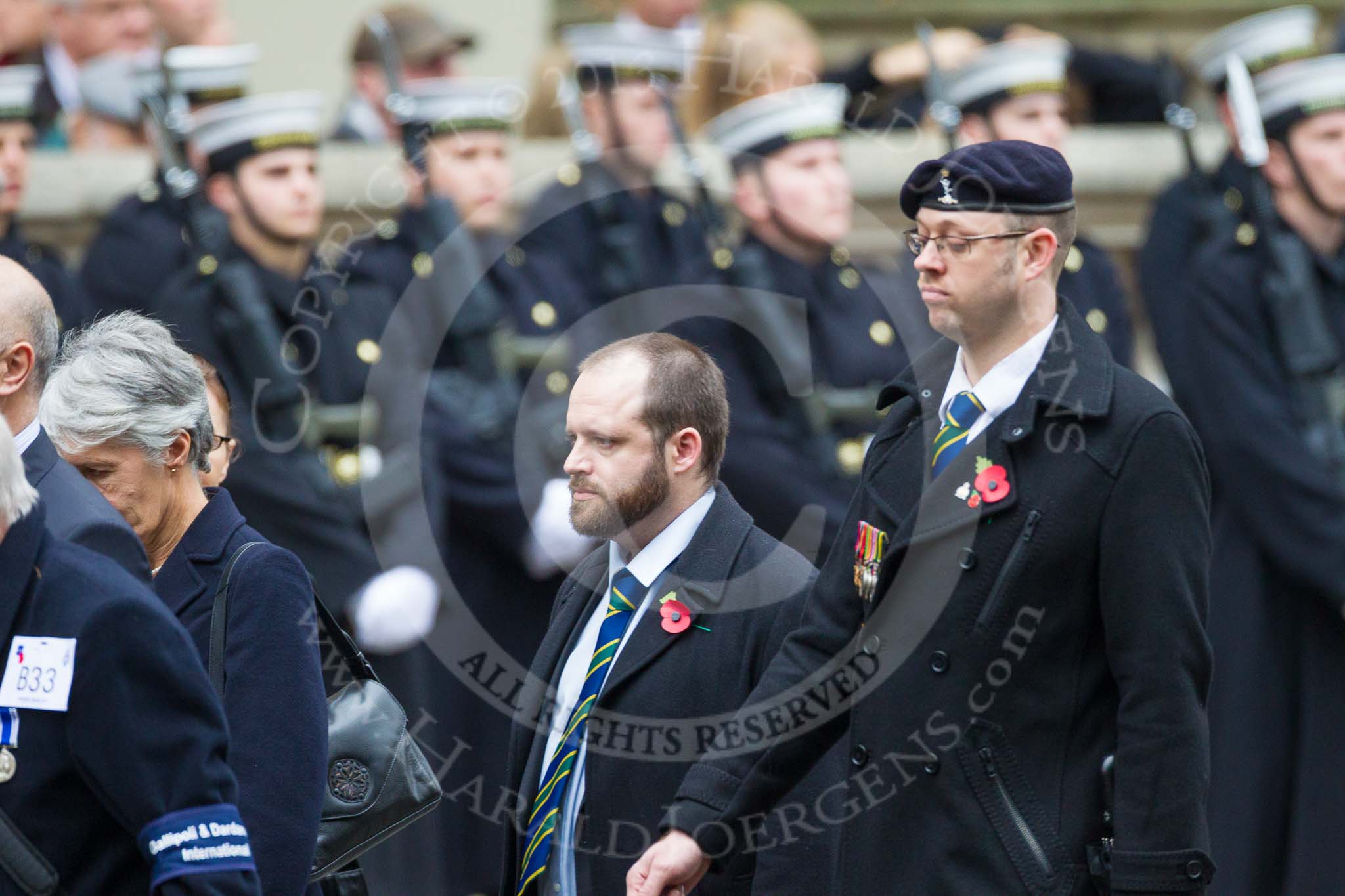 Remembrance Sunday at the Cenotaph 2015: Group B33, Gallipoli & Dardenelles International.
Cenotaph, Whitehall, London SW1,
London,
Greater London,
United Kingdom,
on 08 November 2015 at 11:43, image #255