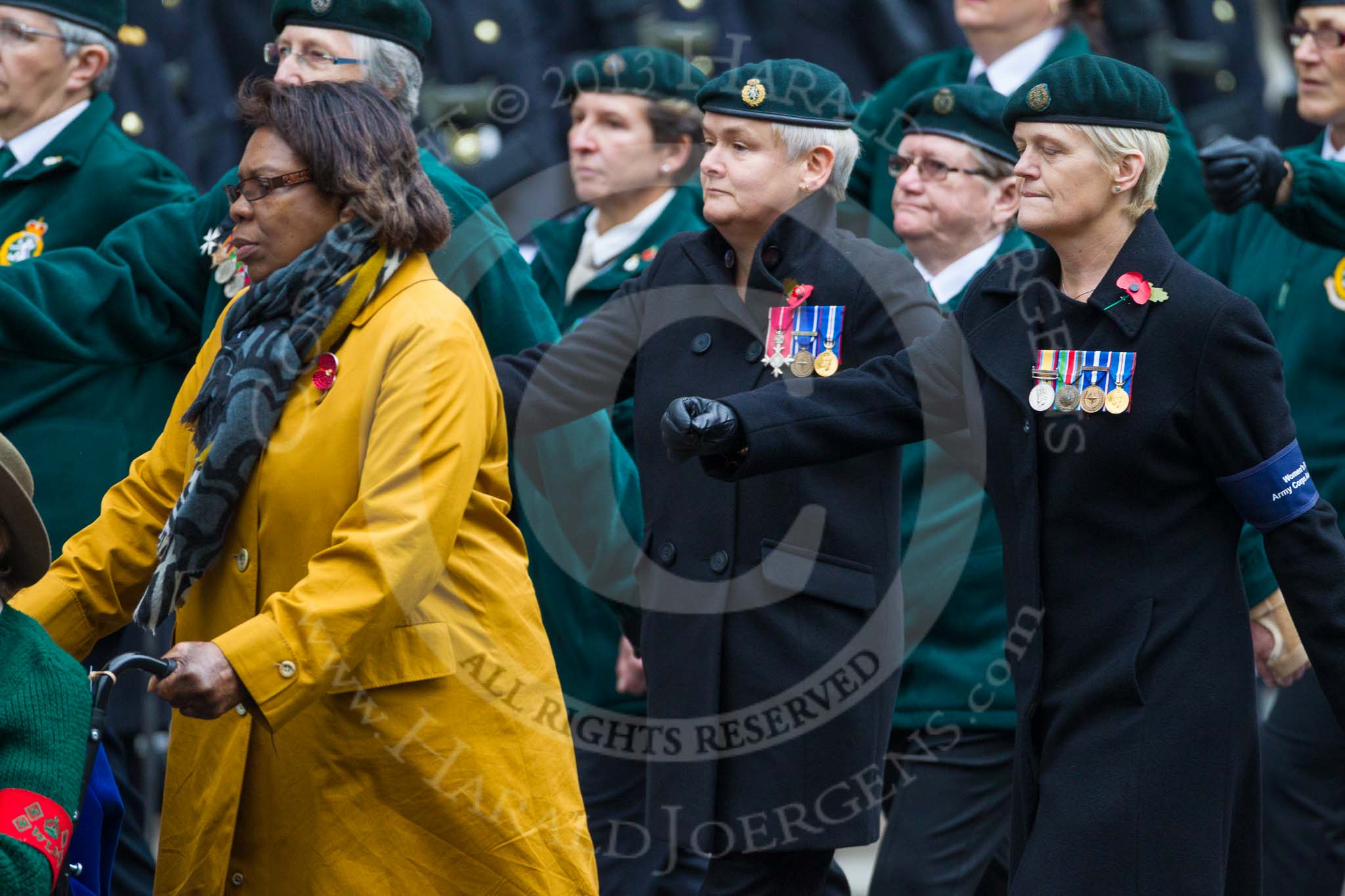 Remembrance Sunday at the Cenotaph 2015: Group B37, Women's Royal Army Corps Association.
Cenotaph, Whitehall, London SW1,
London,
Greater London,
United Kingdom,
on 08 November 2015 at 11:43, image #286
