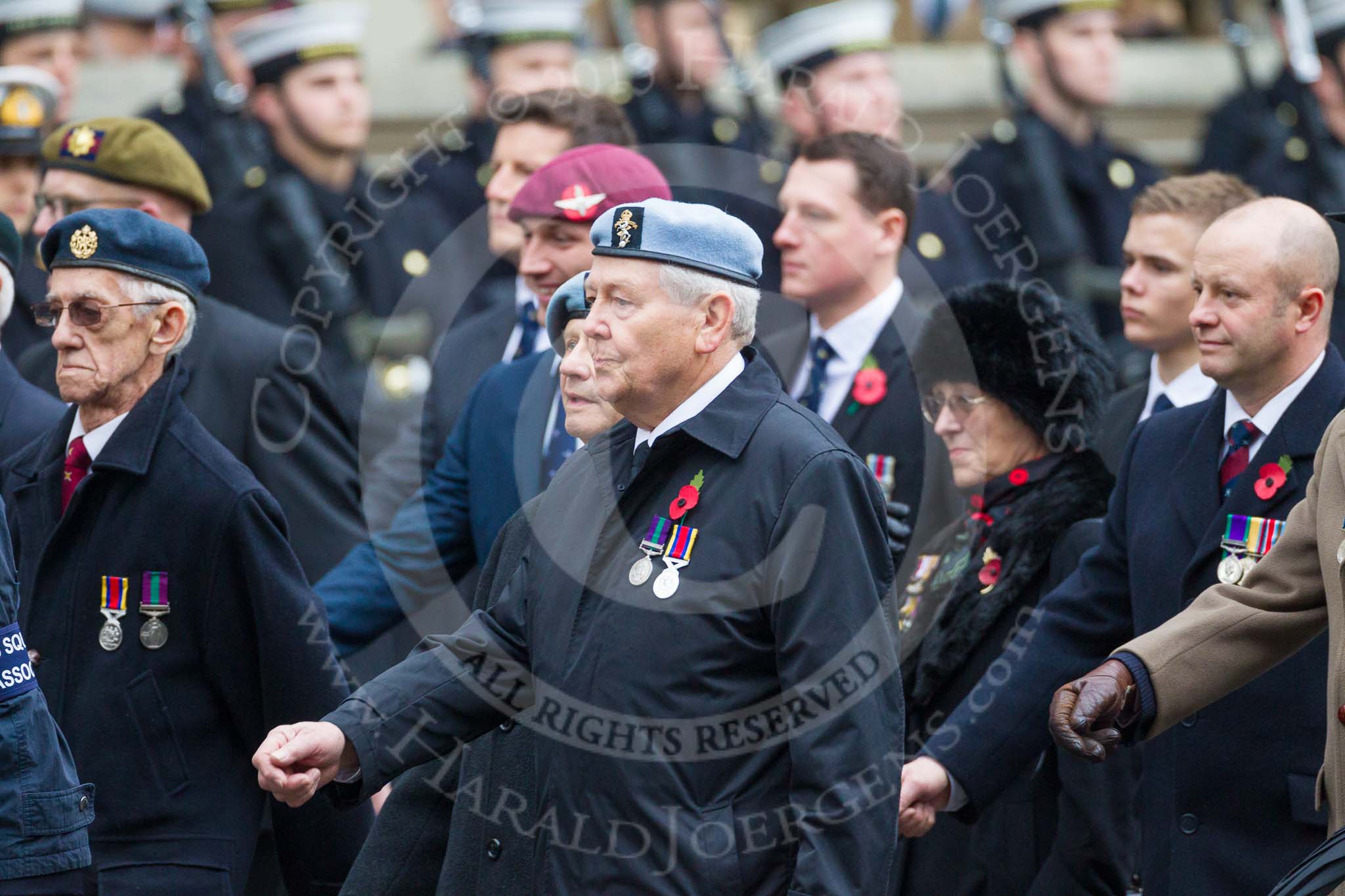 Remembrance Sunday at the Cenotaph 2015: Group B38, 656 Squadron Association.
Cenotaph, Whitehall, London SW1,
London,
Greater London,
United Kingdom,
on 08 November 2015 at 11:43, image #304