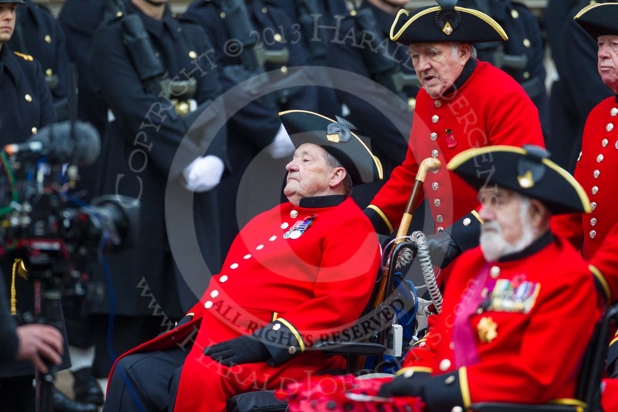 Remembrance Sunday at the Cenotaph 2015: Group B43, Royal Hospital Chelsea.
Cenotaph, Whitehall, London SW1,
London,
Greater London,
United Kingdom,
on 08 November 2015 at 11:45, image #344