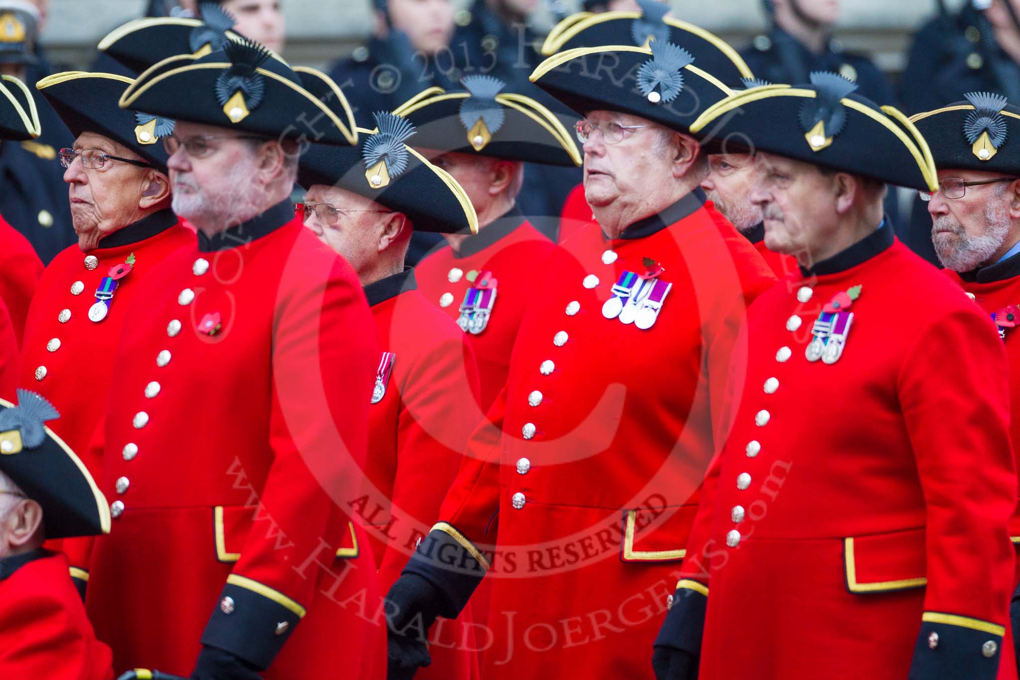 Remembrance Sunday at the Cenotaph 2015: Group B43, Royal Hospital Chelsea.
Cenotaph, Whitehall, London SW1,
London,
Greater London,
United Kingdom,
on 08 November 2015 at 11:45, image #350