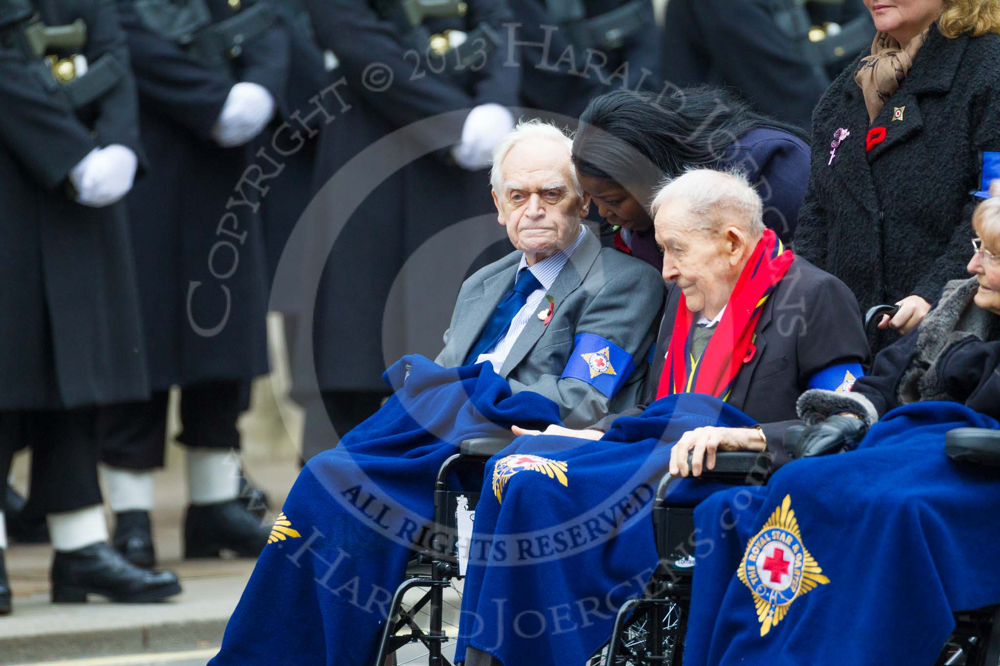 Remembrance Sunday at the Cenotaph 2015: Group B45, The Royal Star & Garter Homes.
Cenotaph, Whitehall, London SW1,
London,
Greater London,
United Kingdom,
on 08 November 2015 at 11:45, image #366