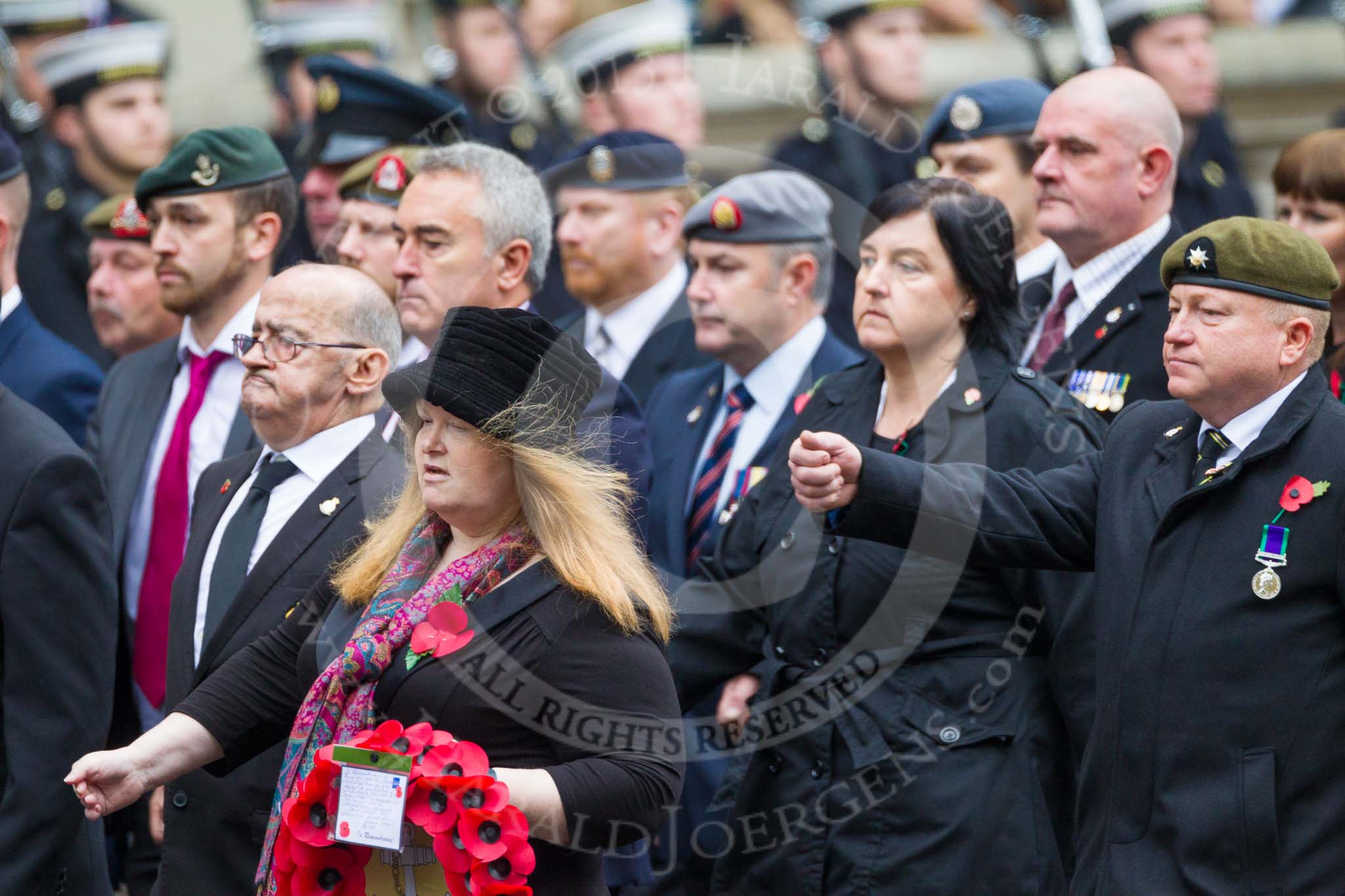 Remembrance Sunday at the Cenotaph 2015: Group B46, Combat Stress.
Cenotaph, Whitehall, London SW1,
London,
Greater London,
United Kingdom,
on 08 November 2015 at 11:46, image #380