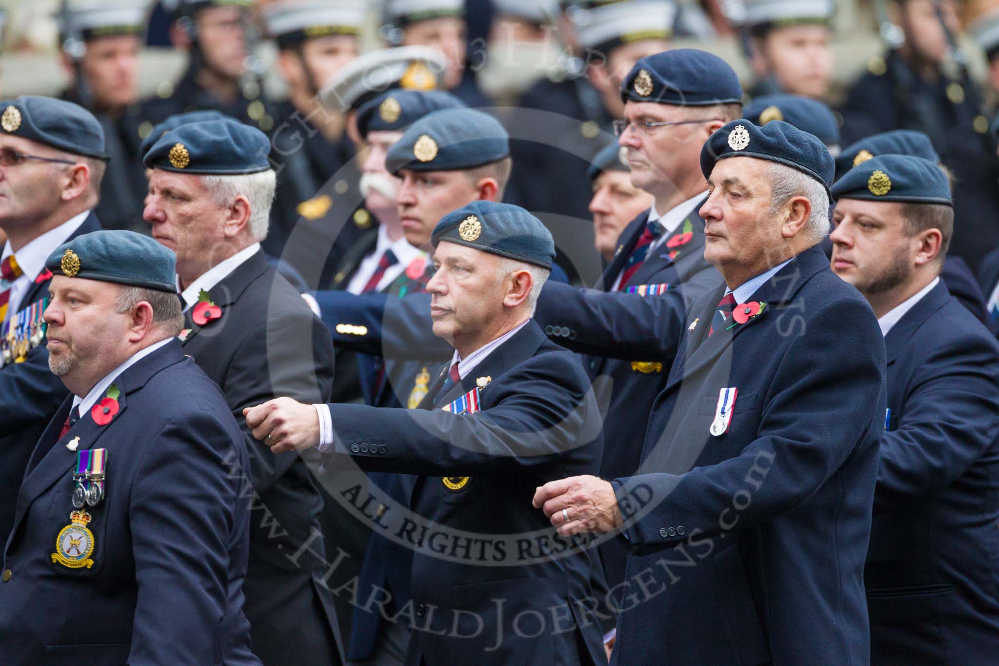 Remembrance Sunday at the Cenotaph 2015: C2, Royal Air Force Regiment Association.
Cenotaph, Whitehall, London SW1,
London,
Greater London,
United Kingdom,
on 08 November 2015 at 11:47, image #418