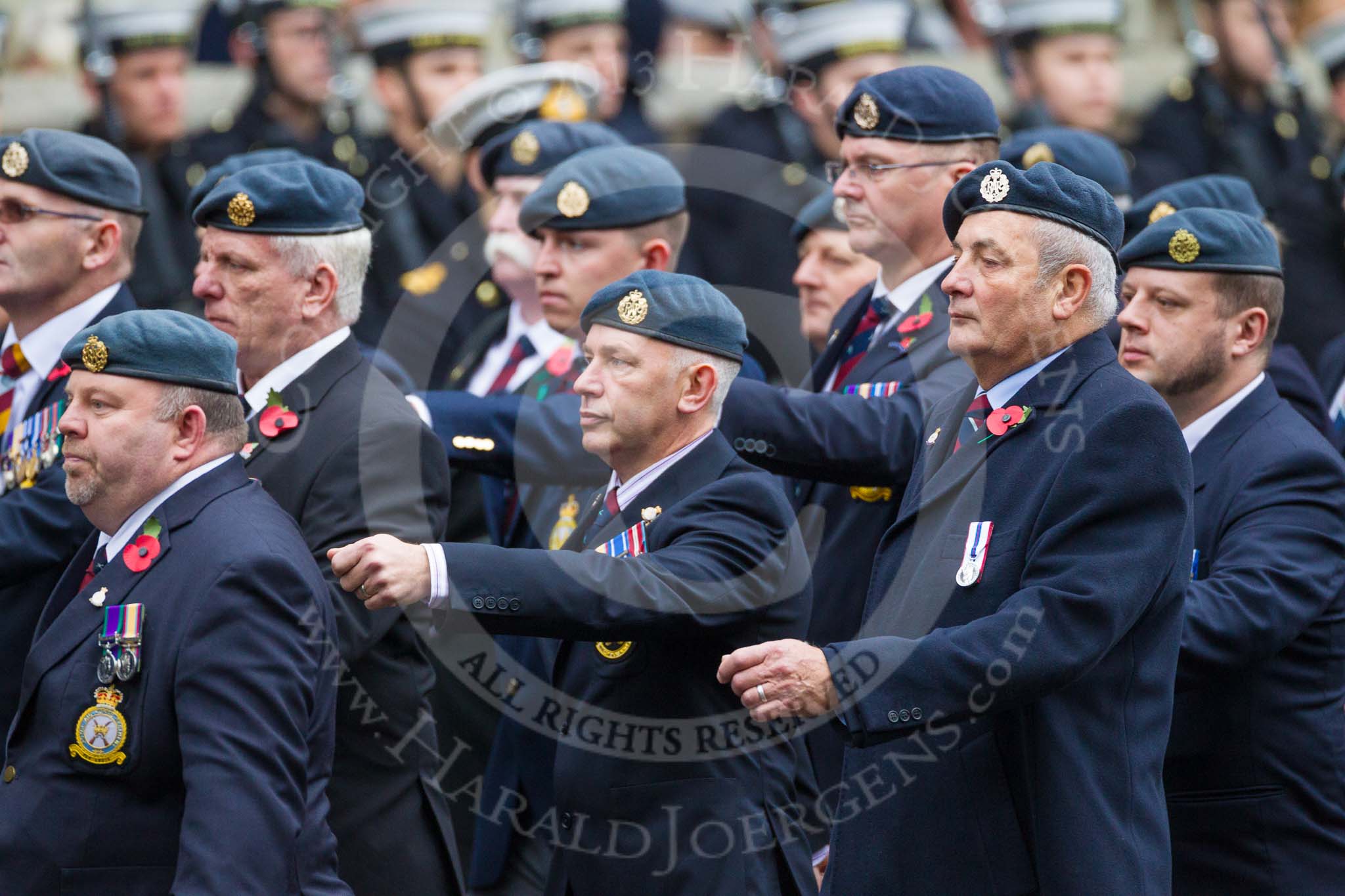 Remembrance Sunday at the Cenotaph 2015: C2, Royal Air Force Regiment Association.
Cenotaph, Whitehall, London SW1,
London,
Greater London,
United Kingdom,
on 08 November 2015 at 11:47, image #418