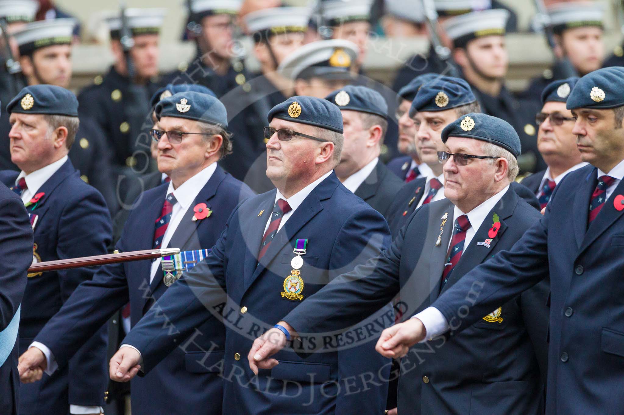 Remembrance Sunday at the Cenotaph 2015: C2, Royal Air Force Regiment Association.
Cenotaph, Whitehall, London SW1,
London,
Greater London,
United Kingdom,
on 08 November 2015 at 11:47, image #428