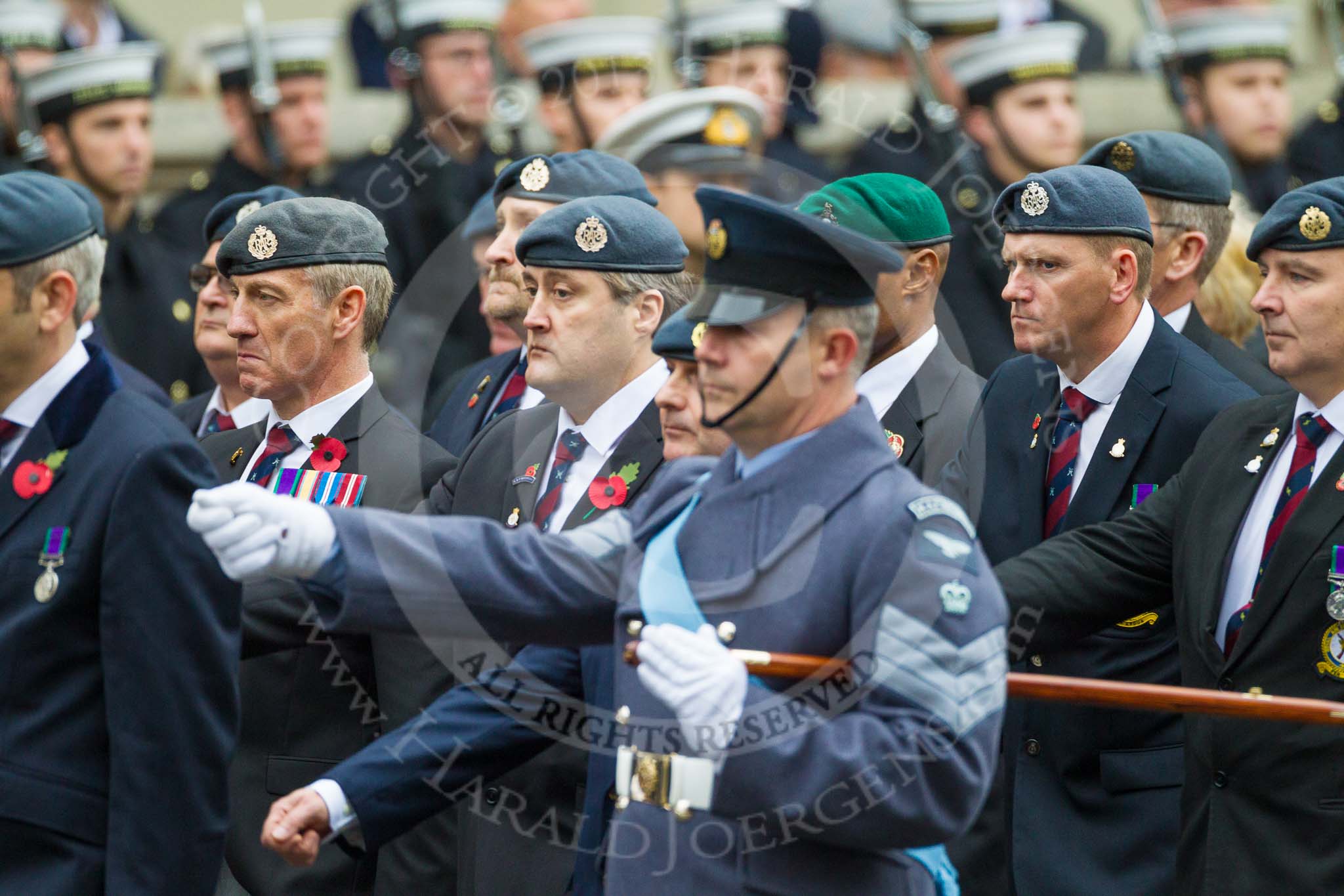 Remembrance Sunday at the Cenotaph 2015: C2, Royal Air Force Regiment Association.
Cenotaph, Whitehall, London SW1,
London,
Greater London,
United Kingdom,
on 08 November 2015 at 11:47, image #430