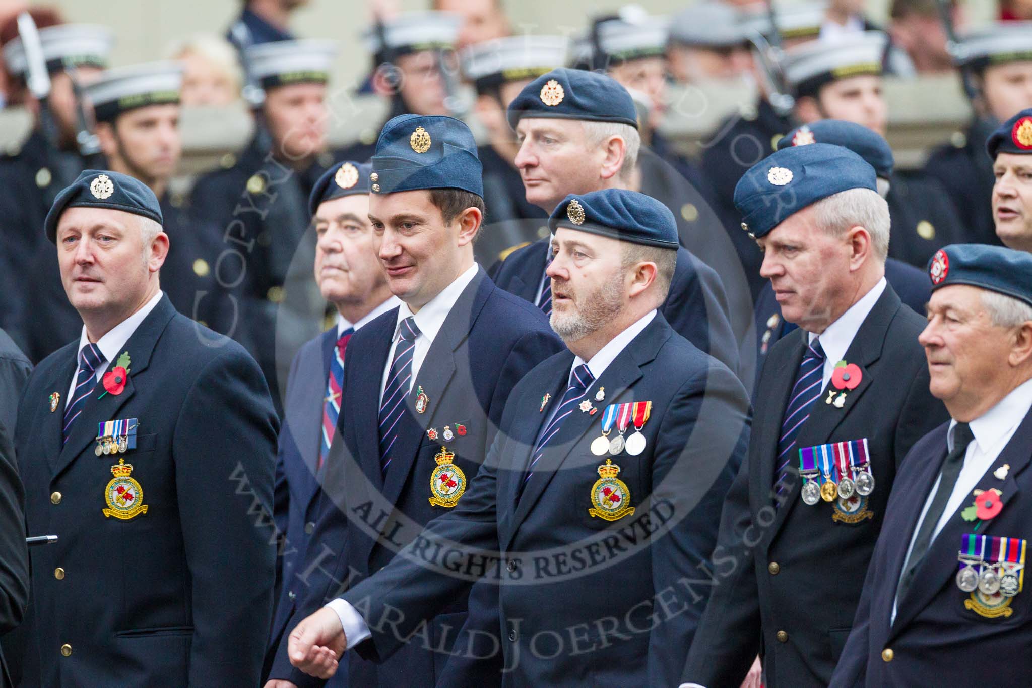 Remembrance Sunday at the Cenotaph 2015: Group C11, Royal Air Force & Defence Fire Services Association.
Cenotaph, Whitehall, London SW1,
London,
Greater London,
United Kingdom,
on 08 November 2015 at 11:48, image #483