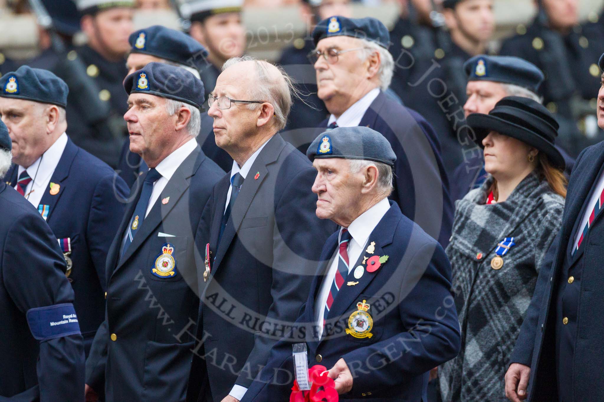 Remembrance Sunday at the Cenotaph 2015: Group C12, Royal Air Force Mountain Rescue Association.
Cenotaph, Whitehall, London SW1,
London,
Greater London,
United Kingdom,
on 08 November 2015 at 11:49, image #491