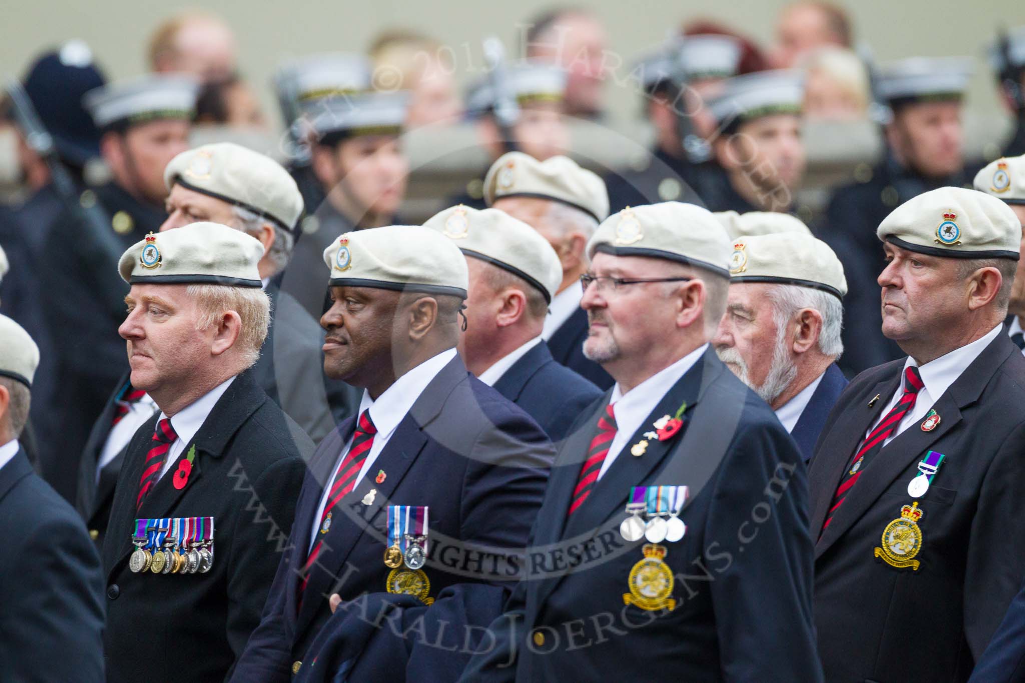 Remembrance Sunday at the Cenotaph 2015: Group C24, Royal Air Force Police Association.
Cenotaph, Whitehall, London SW1,
London,
Greater London,
United Kingdom,
on 08 November 2015 at 11:50, image #567