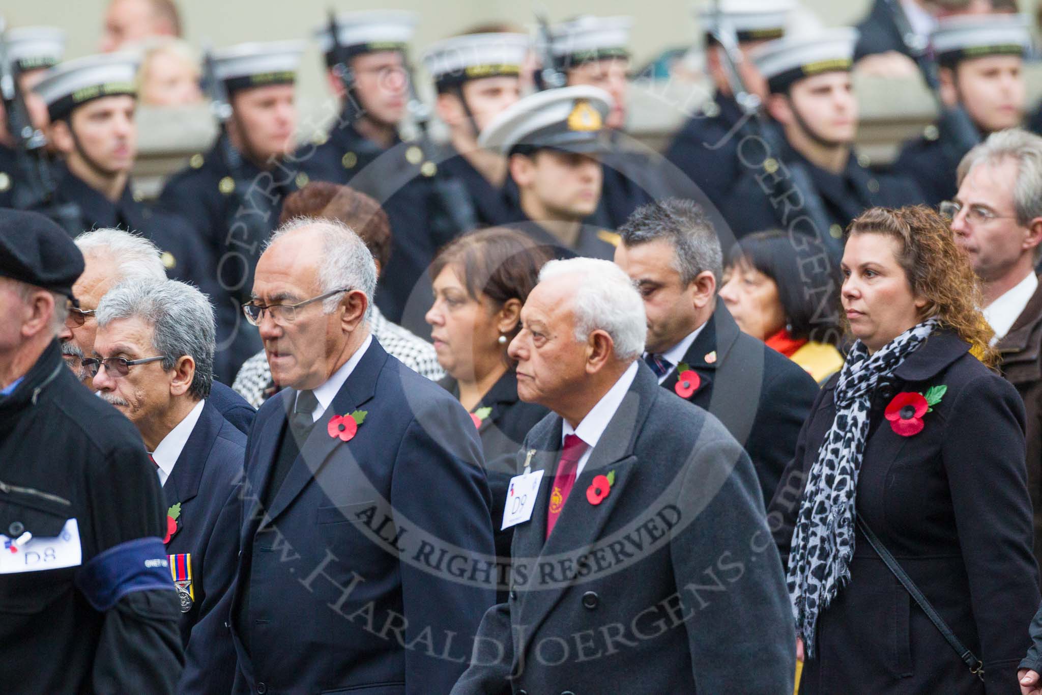 Remembrance Sunday at the Cenotaph 2015: Group D9, St Helena Government UK.
Cenotaph, Whitehall, London SW1,
London,
Greater London,
United Kingdom,
on 08 November 2015 at 11:52, image #626