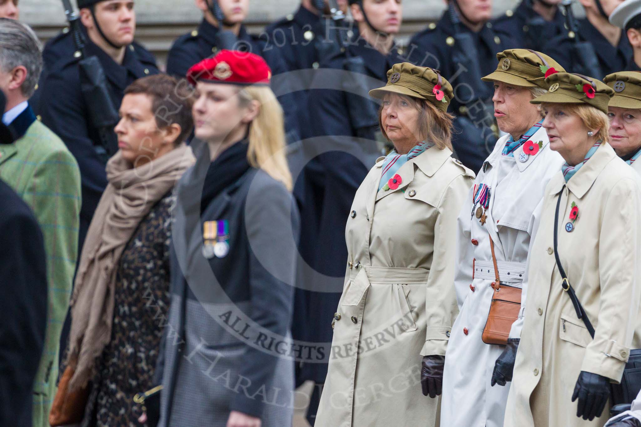 Remembrance Sunday at the Cenotaph 2015: Group D12, First Aid Nursing Yeomanry (Princess Royal's Volunteers Corps).
Cenotaph, Whitehall, London SW1,
London,
Greater London,
United Kingdom,
on 08 November 2015 at 11:53, image #642