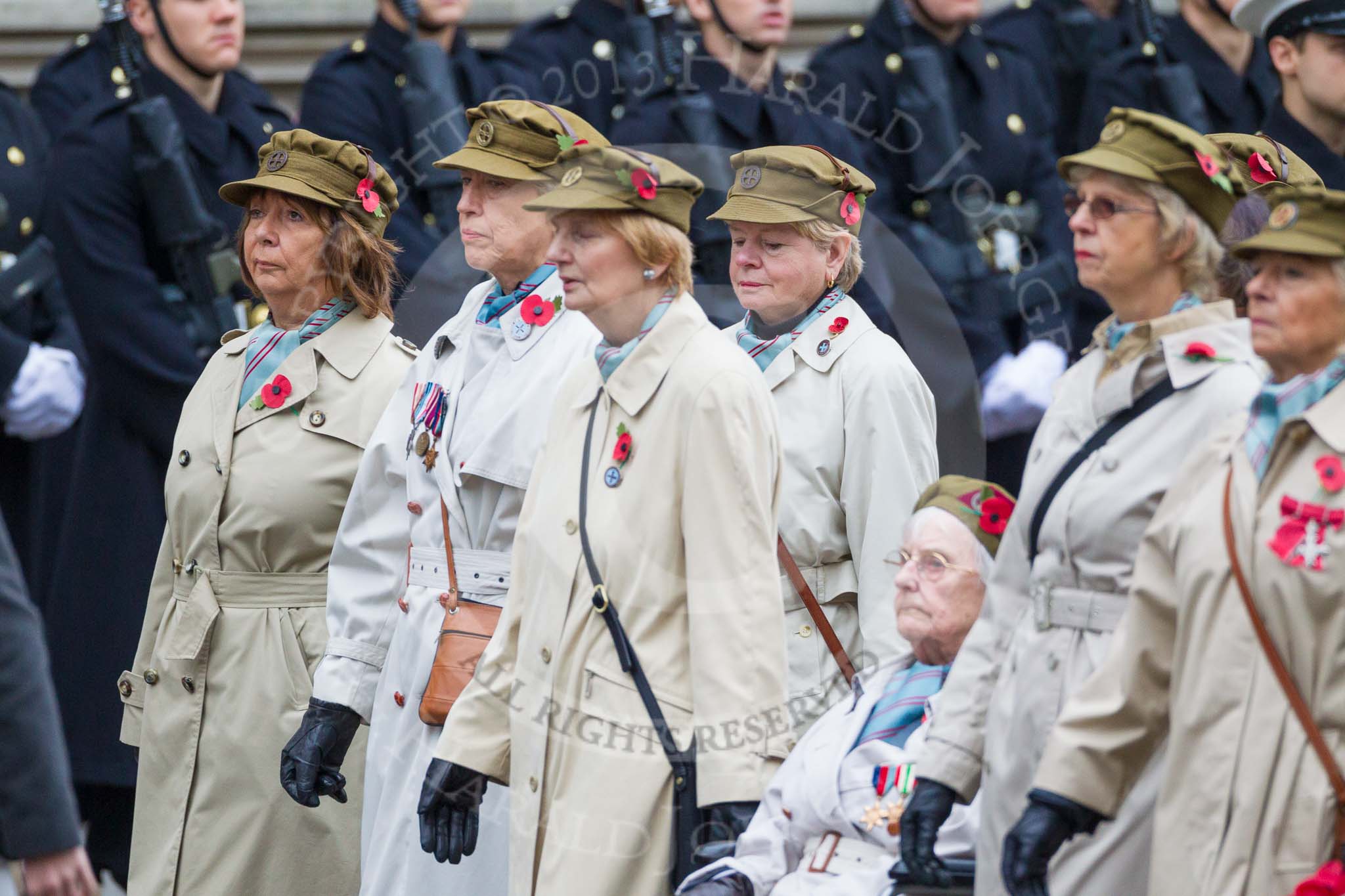 Remembrance Sunday at the Cenotaph 2015: Group D12, First Aid Nursing Yeomanry (Princess Royal's Volunteers Corps).
Cenotaph, Whitehall, London SW1,
London,
Greater London,
United Kingdom,
on 08 November 2015 at 11:53, image #643