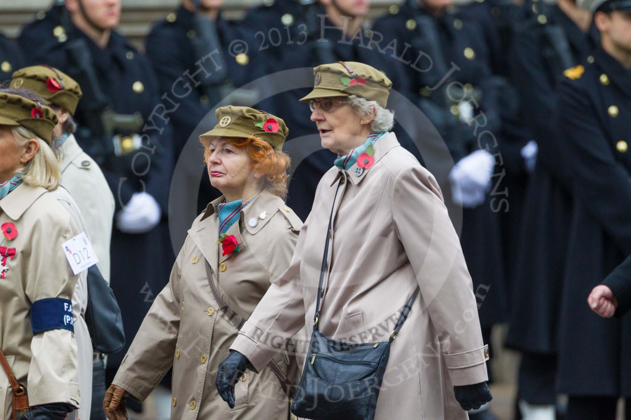 Remembrance Sunday at the Cenotaph 2015: Group D12, First Aid Nursing Yeomanry (Princess Royal's Volunteers Corps).
Cenotaph, Whitehall, London SW1,
London,
Greater London,
United Kingdom,
on 08 November 2015 at 11:53, image #644