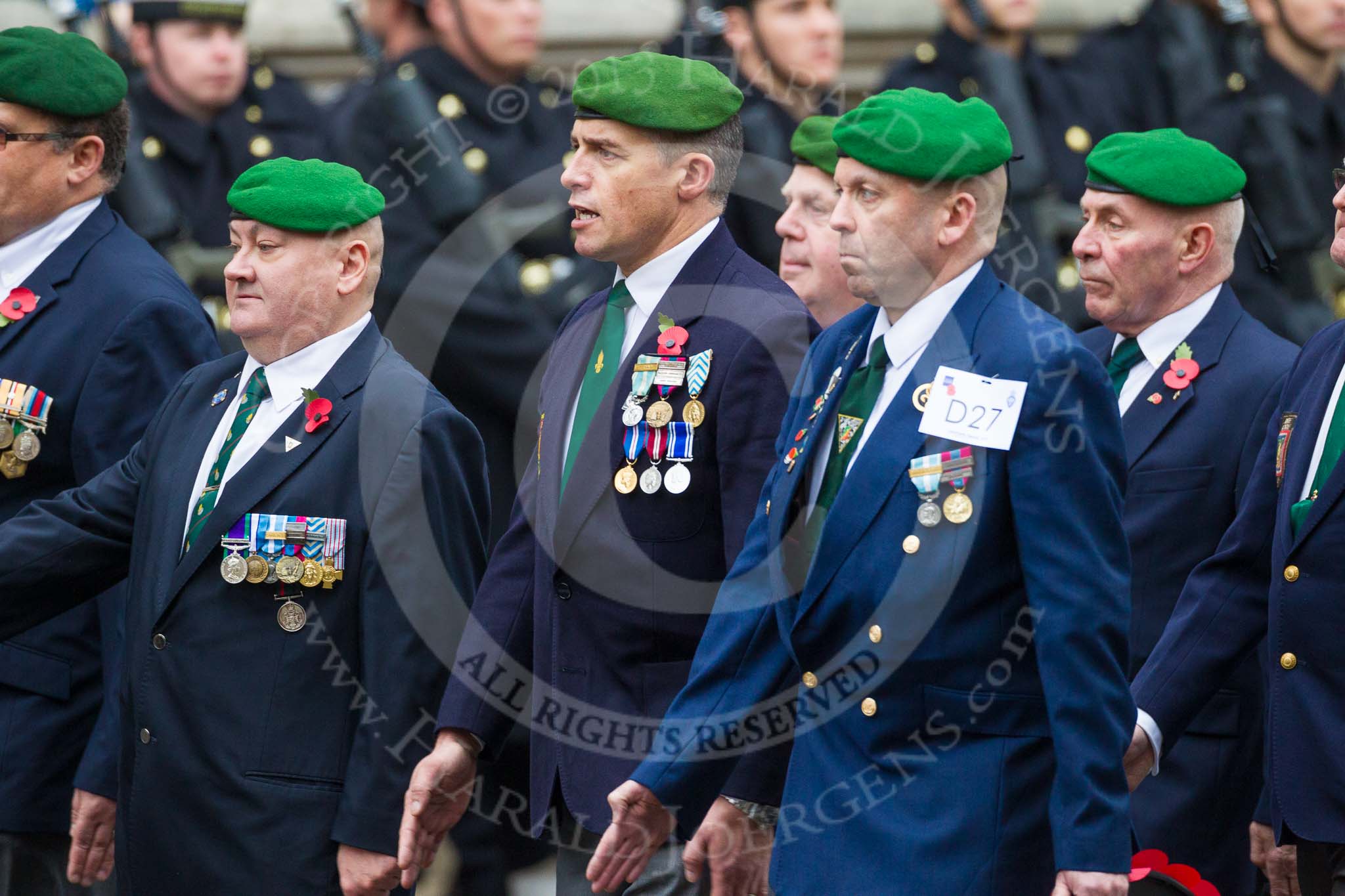 Remembrance Sunday at the Cenotaph 2015: Group D27, Foreign Legion Association.
Cenotaph, Whitehall, London SW1,
London,
Greater London,
United Kingdom,
on 08 November 2015 at 11:56, image #740