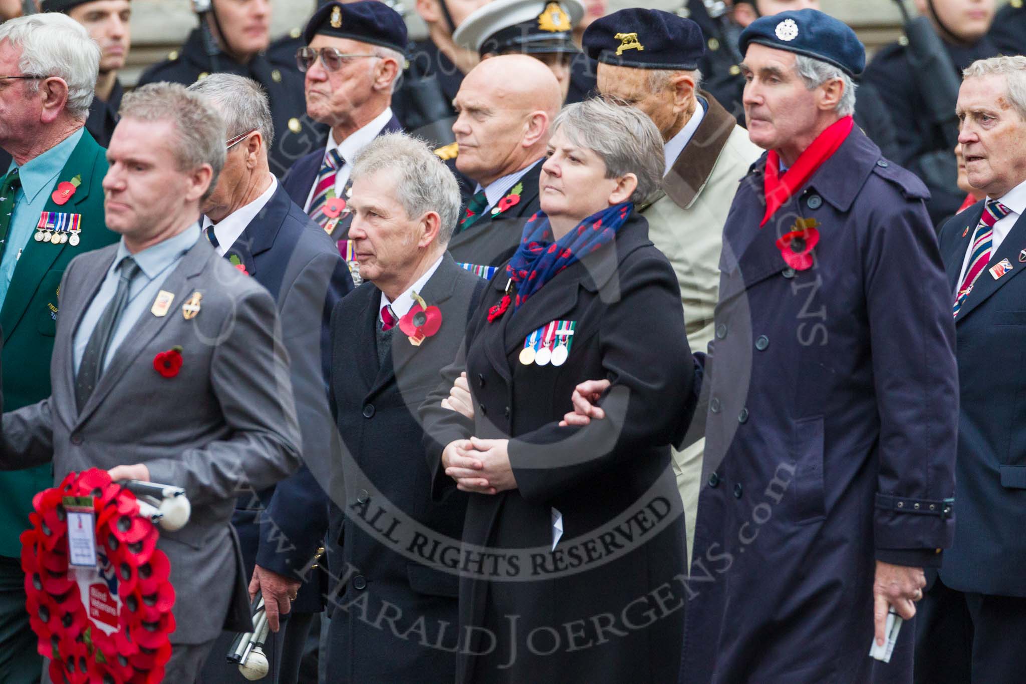 Remembrance Sunday at the Cenotaph 2015: Group F1, Blind Veterans UK.
Cenotaph, Whitehall, London SW1,
London,
Greater London,
United Kingdom,
on 08 November 2015 at 11:57, image #770