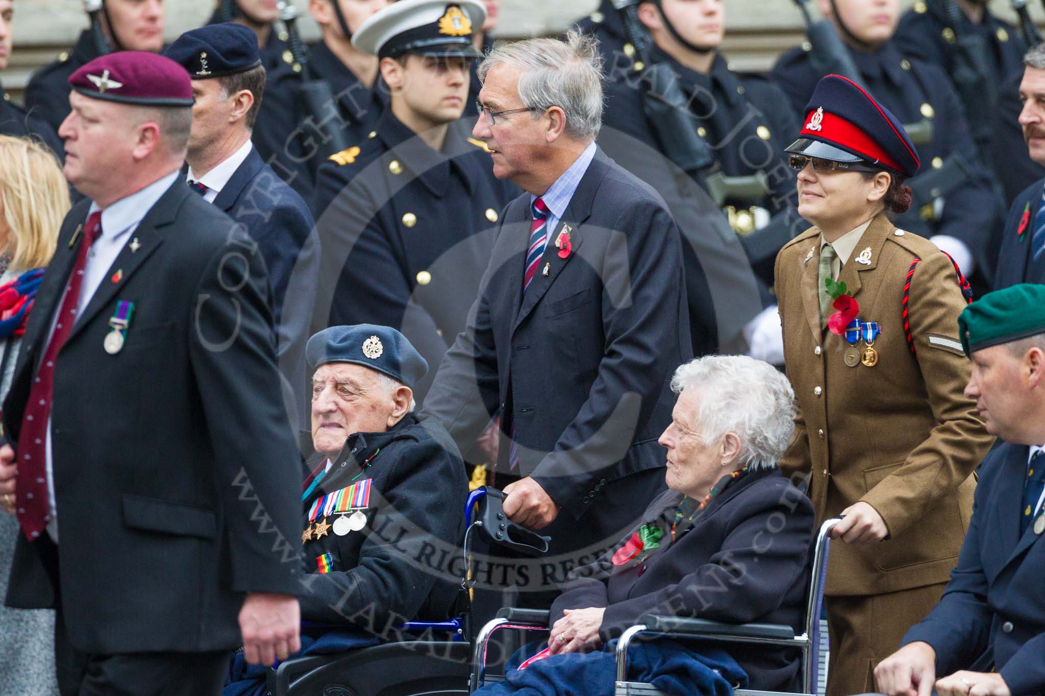 Remembrance Sunday at the Cenotaph 2015: Group F1, Blind Veterans UK.
Cenotaph, Whitehall, London SW1,
London,
Greater London,
United Kingdom,
on 08 November 2015 at 11:57, image #780