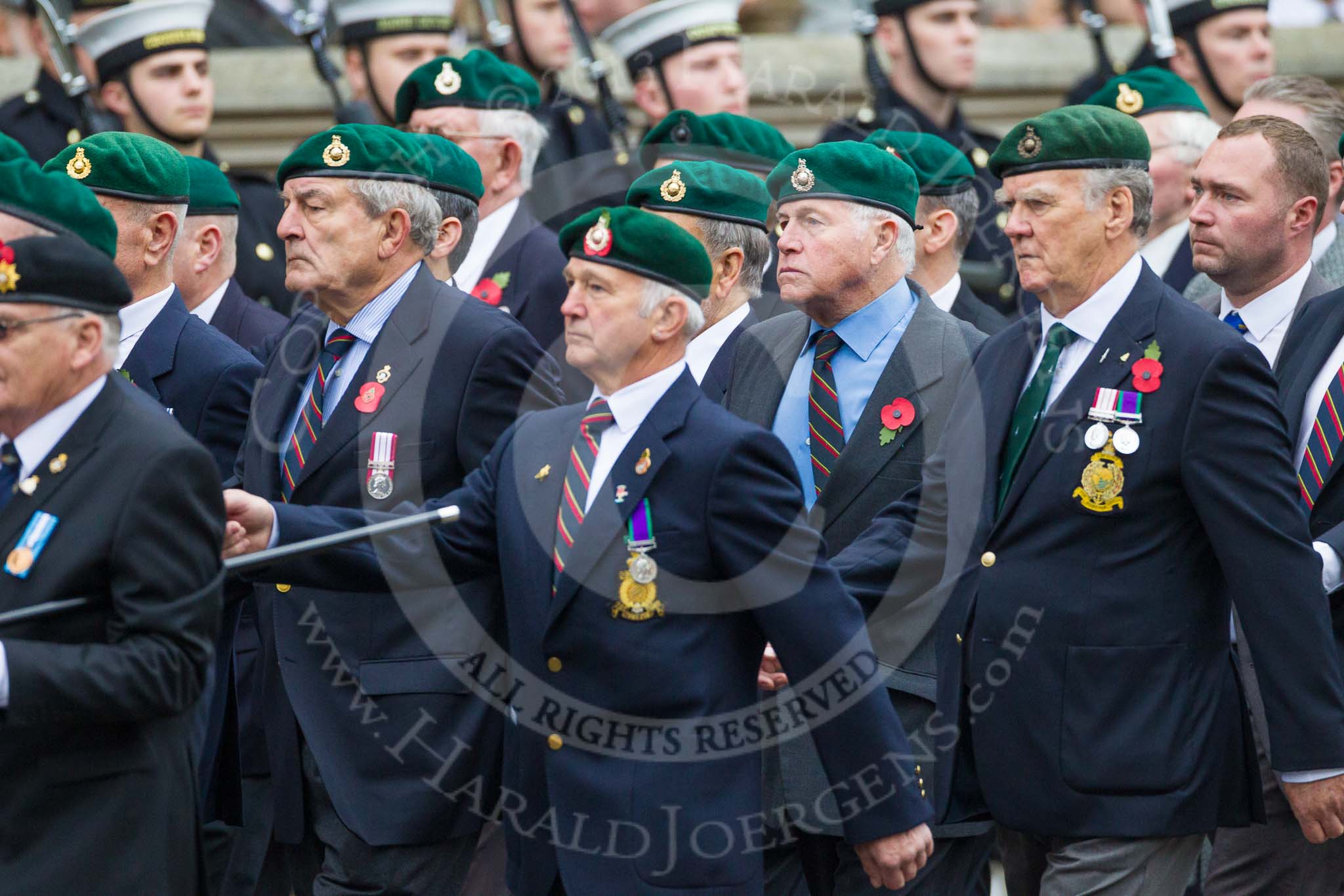 Remembrance Sunday at the Cenotaph 2015: Group E1, Royal Marines Association.
Cenotaph, Whitehall, London SW1,
London,
Greater London,
United Kingdom,
on 08 November 2015 at 11:58, image #793