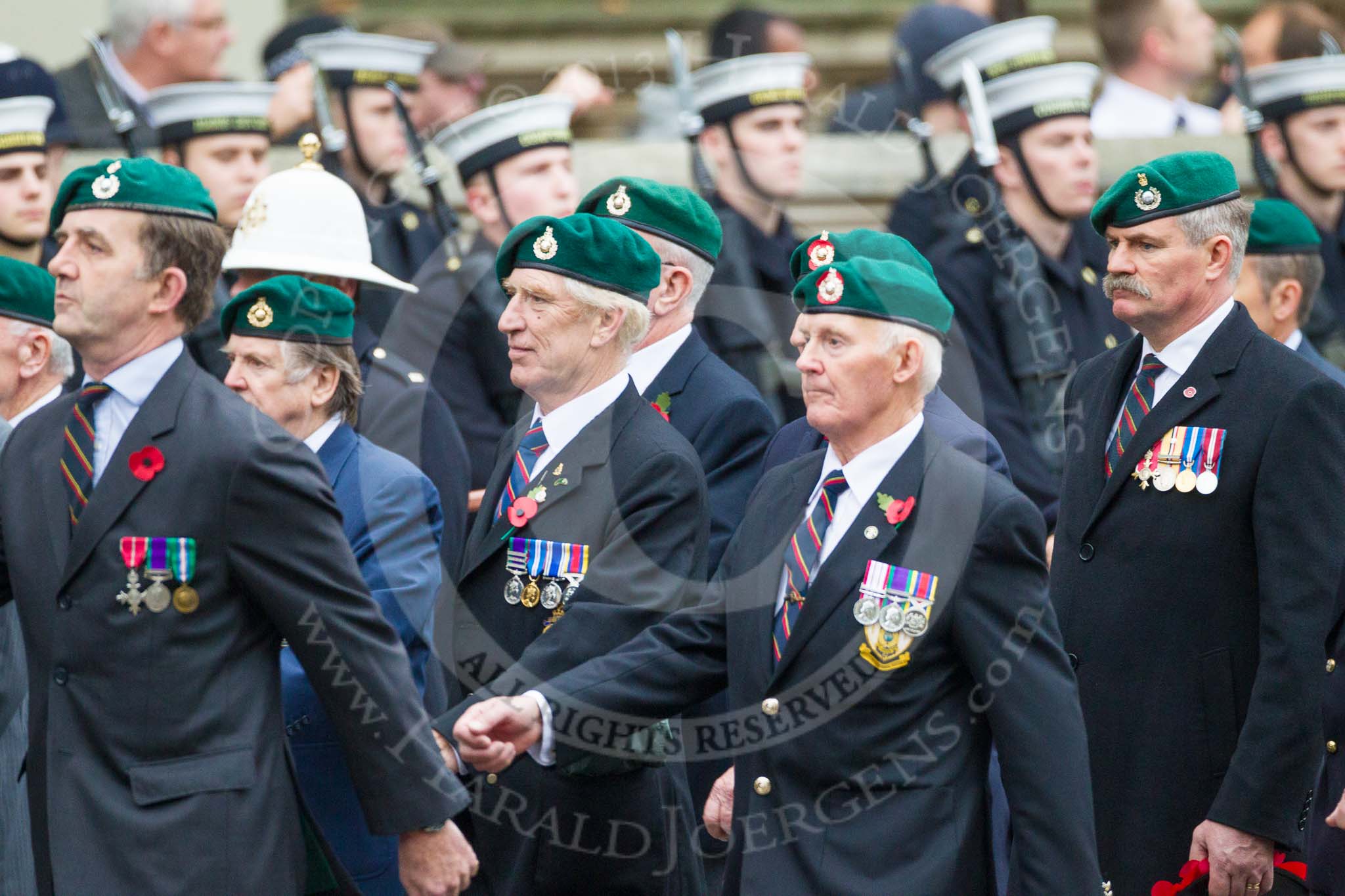 Remembrance Sunday at the Cenotaph 2015: Group E1, Royal Marines Association.
Cenotaph, Whitehall, London SW1,
London,
Greater London,
United Kingdom,
on 08 November 2015 at 11:58, image #797