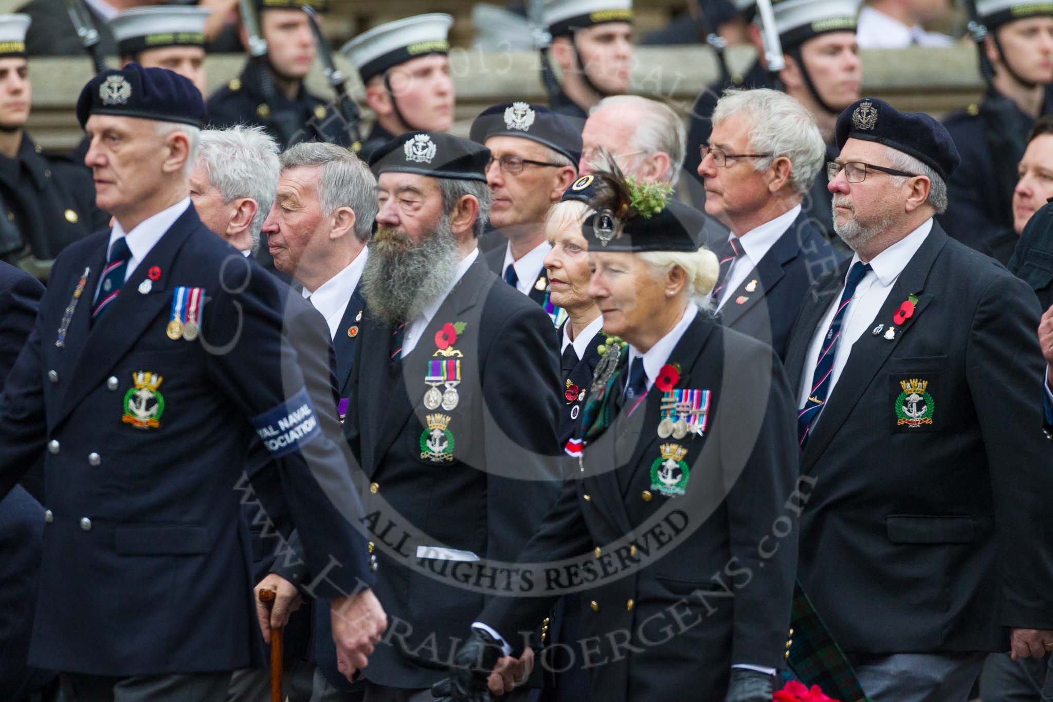 Remembrance Sunday at the Cenotaph 2015: Group E2, Royal Naval Association.
Cenotaph, Whitehall, London SW1,
London,
Greater London,
United Kingdom,
on 08 November 2015 at 11:58, image #806